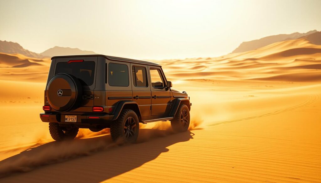 G Wagon driving in desert