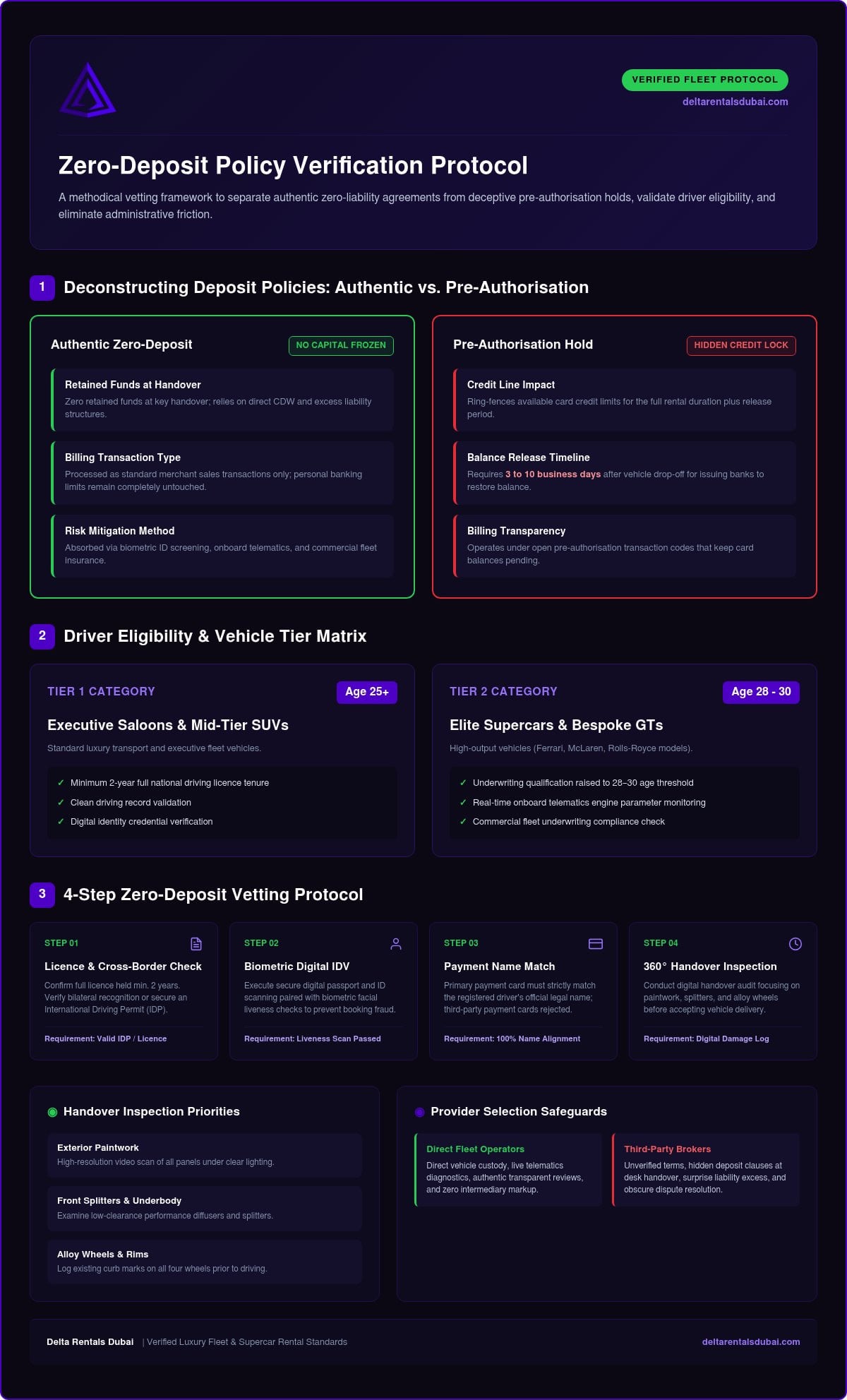 Zero Deposit Policy Verification Steps for Prestige Car Hires: The 2026 Checklist