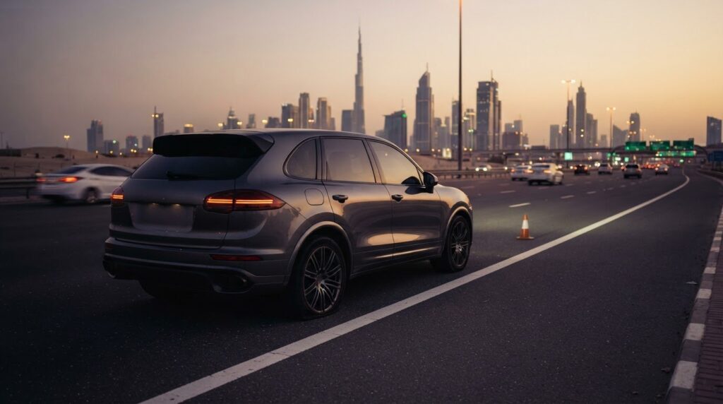 What Happens If a Luxury Rental Car Gets a Flat Run-Flat Tyre on the Motorway?