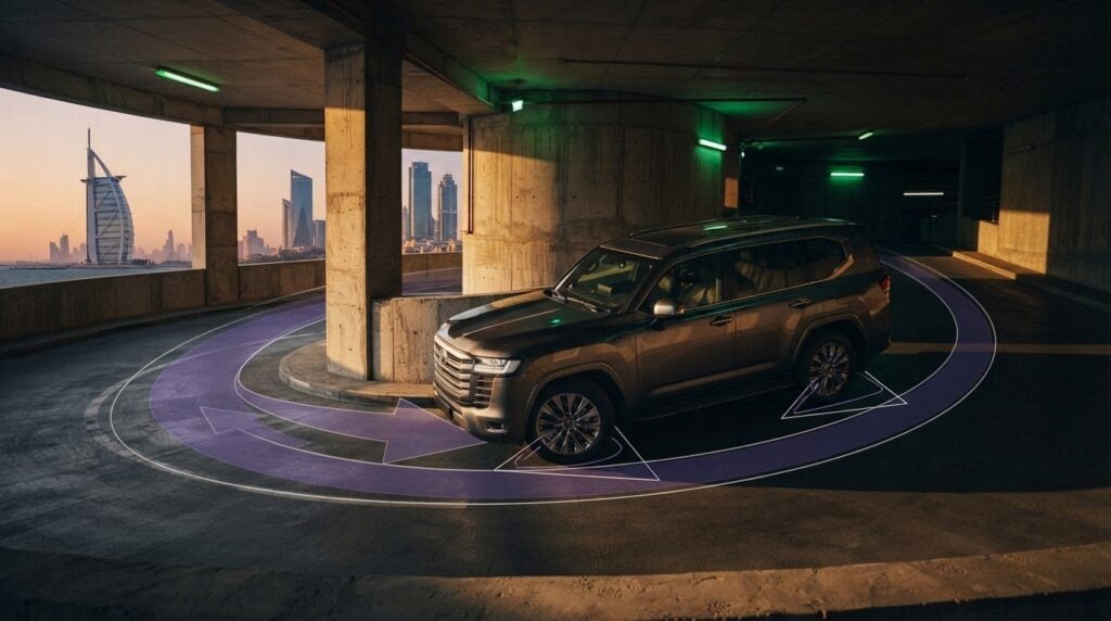Four-Wheel Steering in Multi-Storey Parking Garages: Turning-Radius Benefits Explained